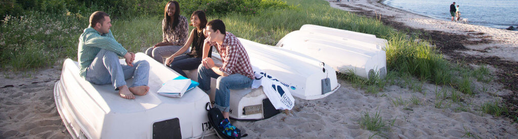 Students on boats
