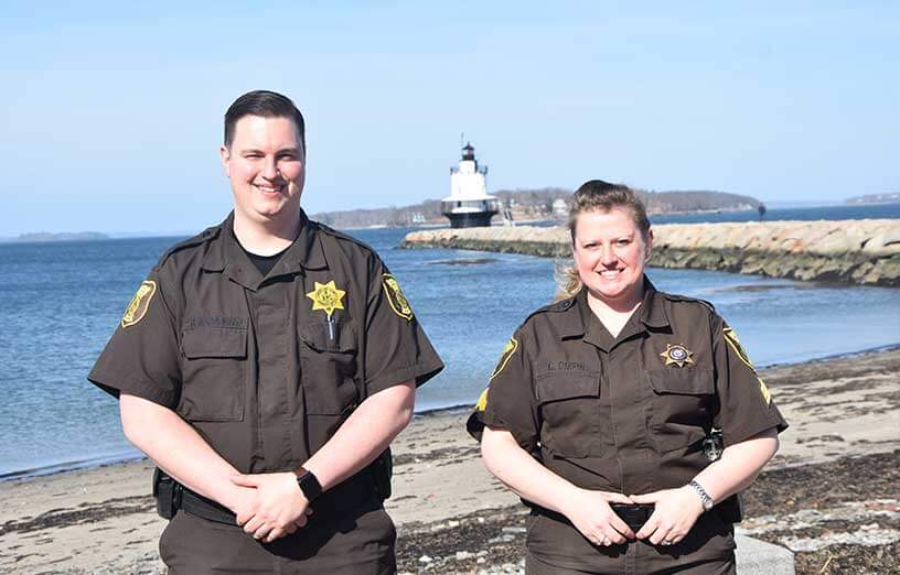 criminal-justice-students-in-uniform-at-lighthouse-SMCC-Maine